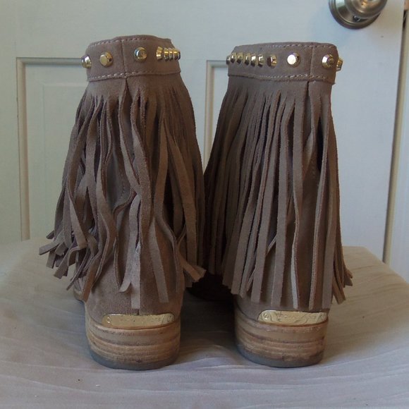 MICHAEL Michael Kors Fringe Suede Ankle Boots - Picture 3 of 13